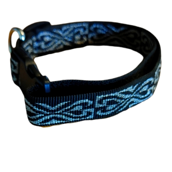 Black and Silver Small/Medium Dog Collar